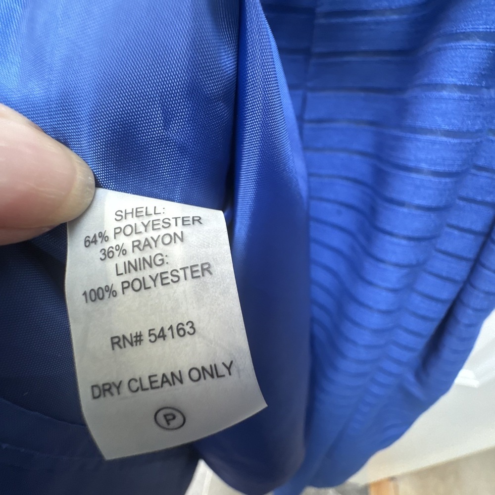 Tommy Hilfiger Dress Sleeveless Women's Size 18 Blue Stripe Fit & Flare Lines - Picture 7 of 13